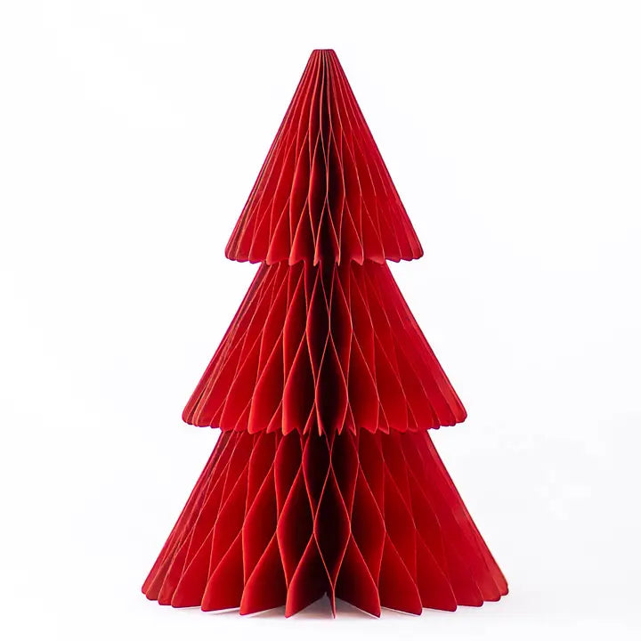 Accordion Paper Tree Dark Red 15"