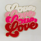 Large LOVE Chenille Iron-on Patch