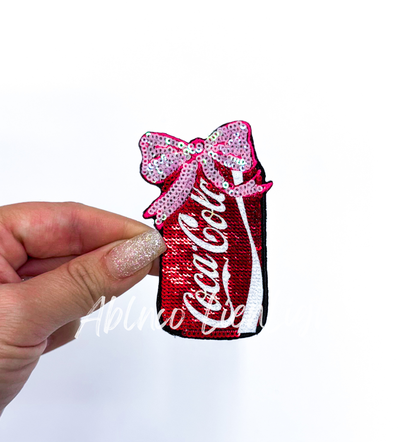 Coke Bow Sequins Iron On Patch