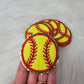 Softball Chenille Glitter Iron On Patch