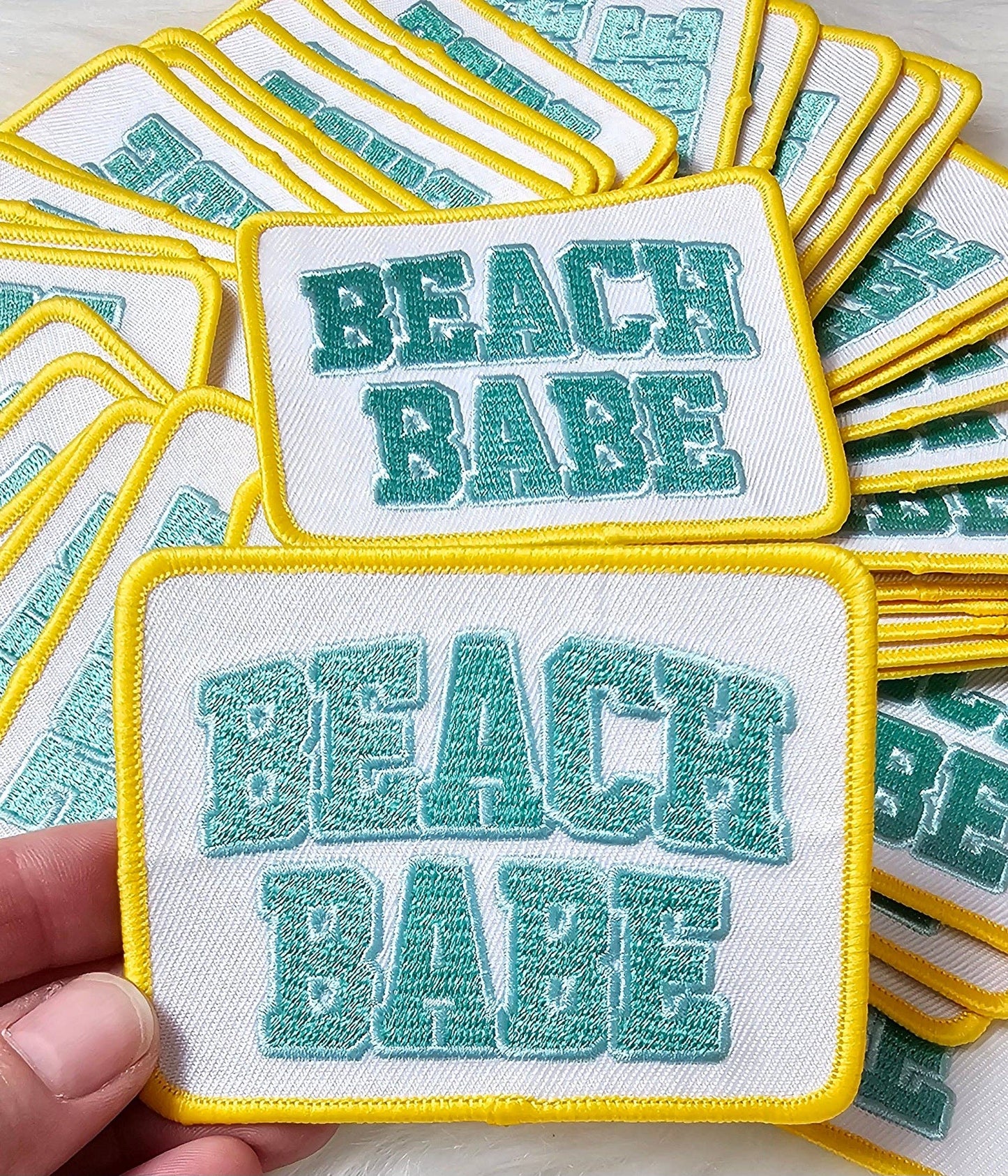 'Beach Bum' Embroidery Iron On Patch