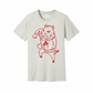 A light gray short-sleeve t-shirt with a red graphic of a pig character wearing a triangle helmet, shown on a plain white background.