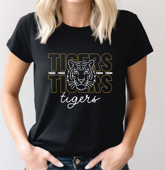 Wildwood Tigers Stacked Spirit Shirt