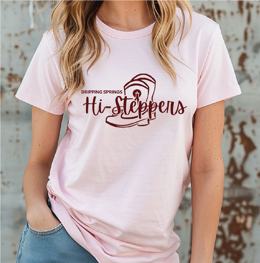 Hi-Stepper Logo PINK + Glitter T-shirt