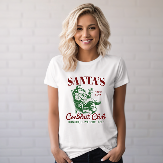 Santa's Cocktail Club Tshirt