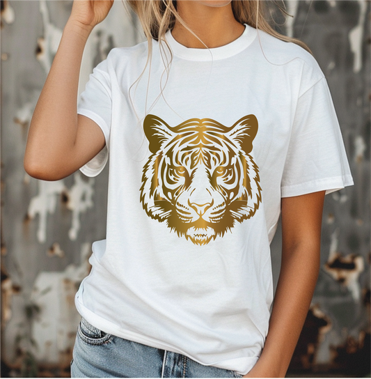 Foil Tiger Face Tshirt - 3 Color Options