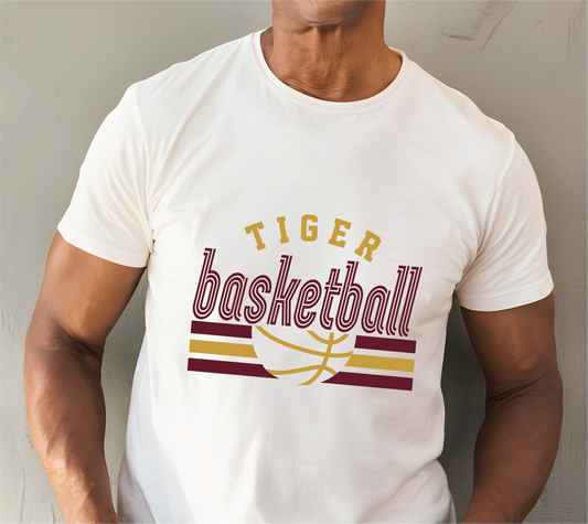 Tiger Basketball Fan Stripe Shirt - 2 Colors