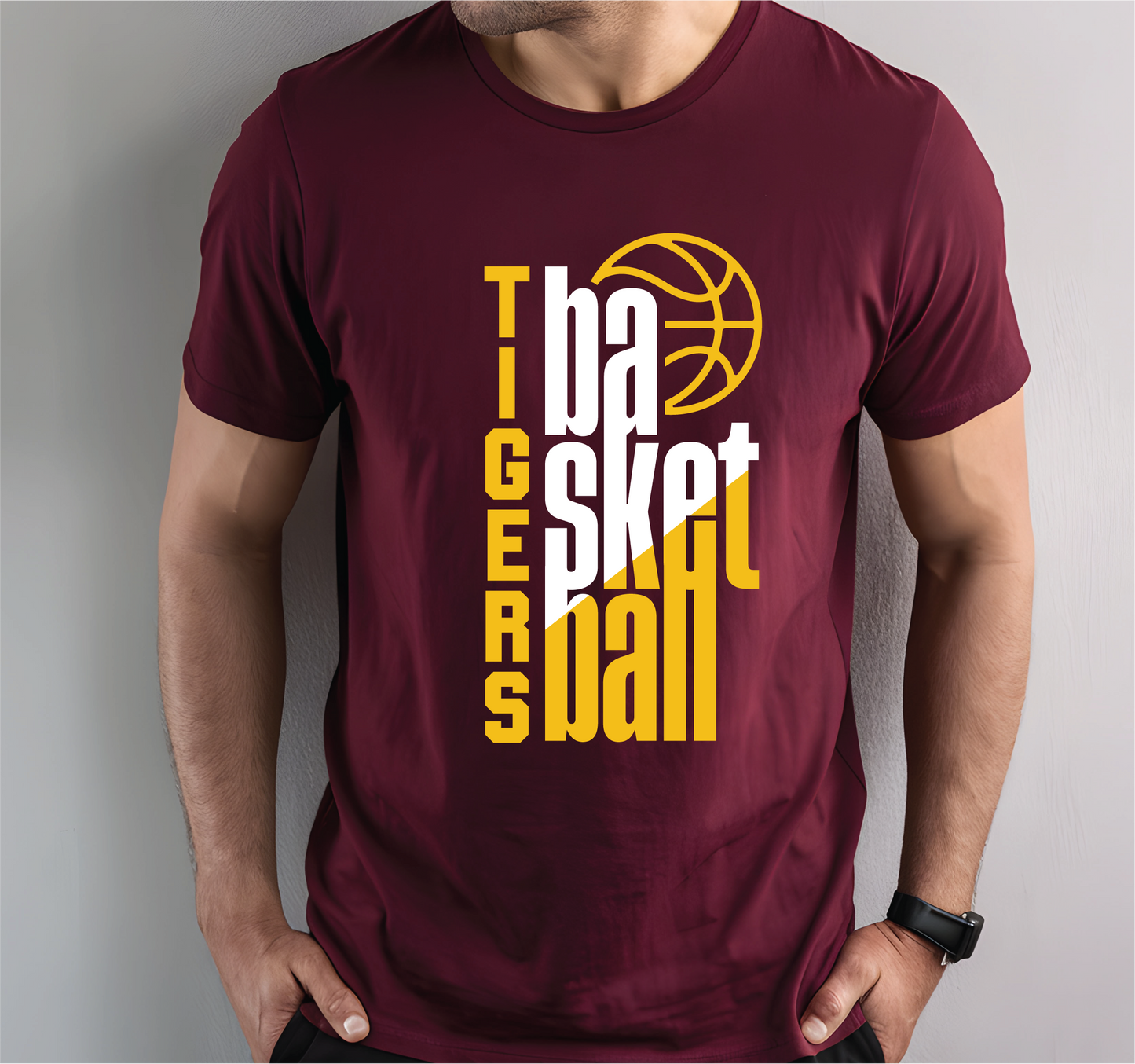 Tiger Basketball Fan Block Shirt - 2 Colors