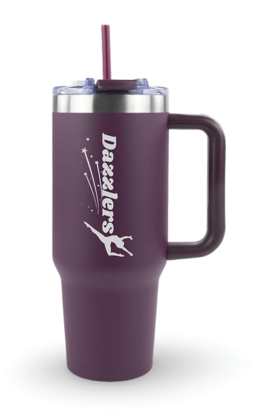 Dazzler 40oz Powder Coated Tumbler w/ Handle