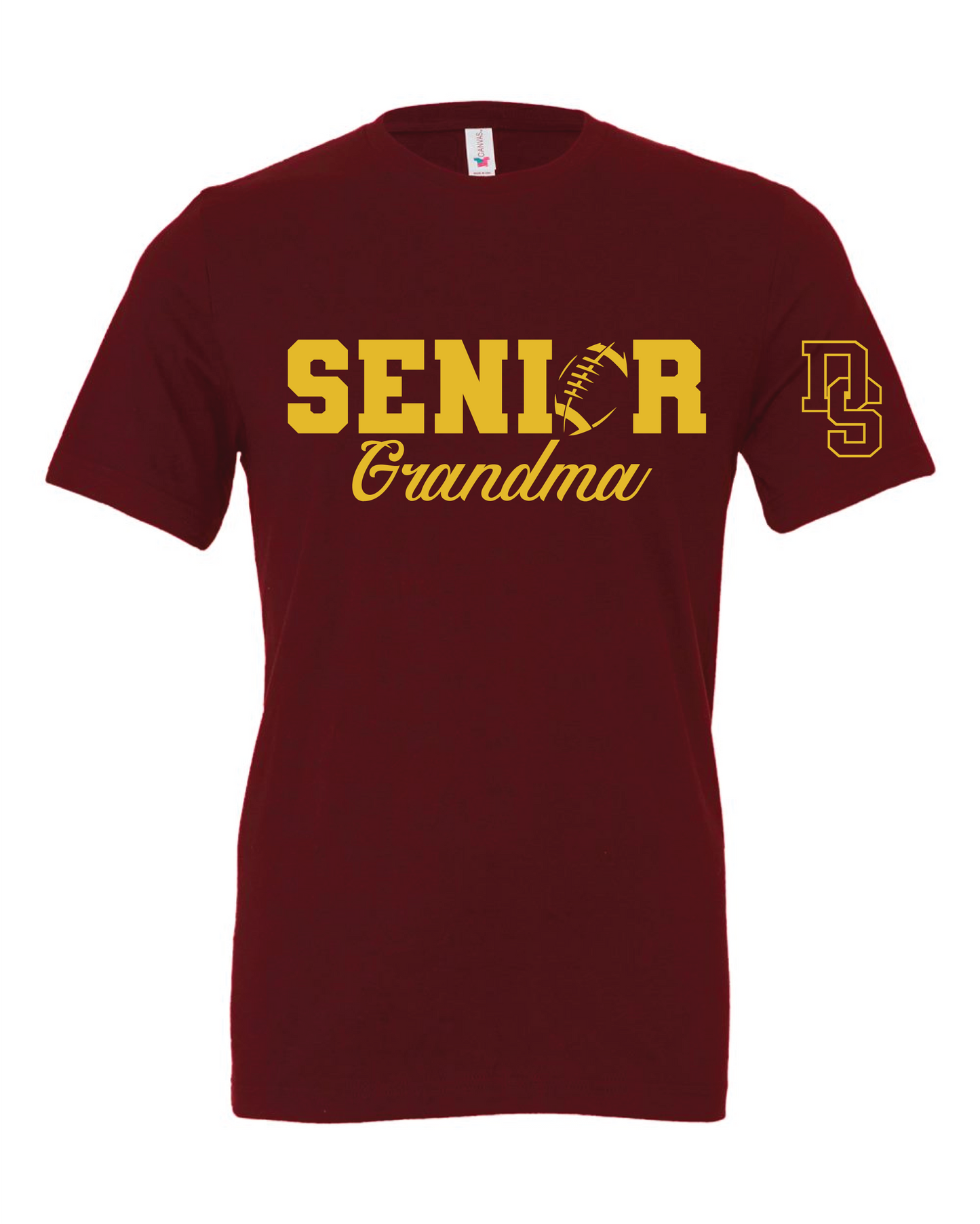Senior Football Grandma - Tshirt (White or Maroon)