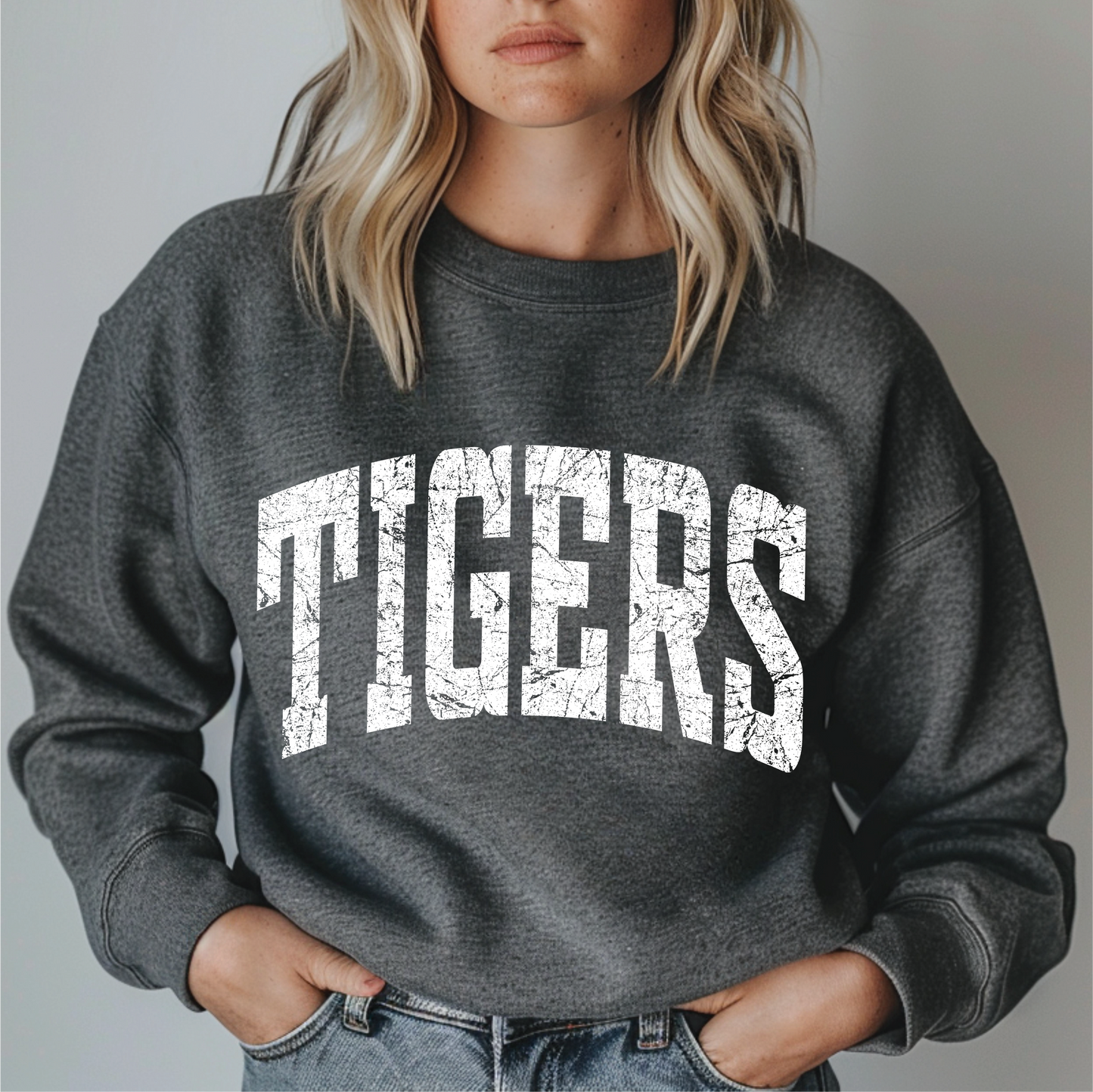 TIGERS Distressed Graphic Sweatshirt - 2 colors