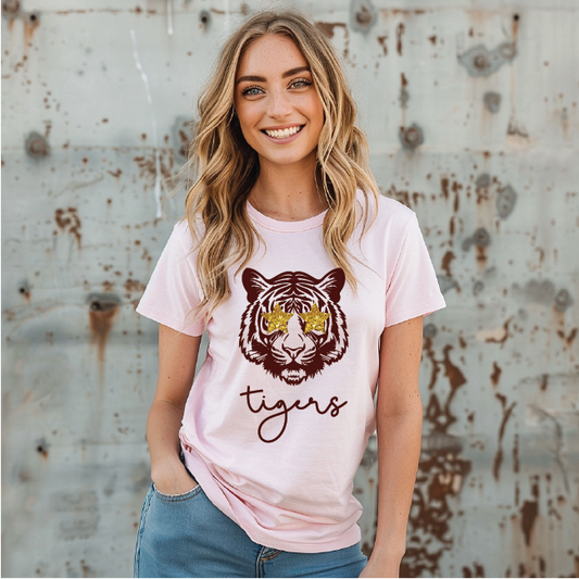 Stars in Your Eyes - Maroon & Gold T Shirt