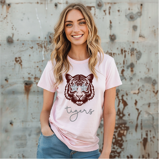 Stars in Your Eyes - Maroon & Silver T Shirt