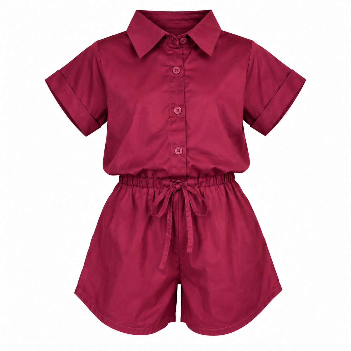 Veda Burgundy Kids’ Romper