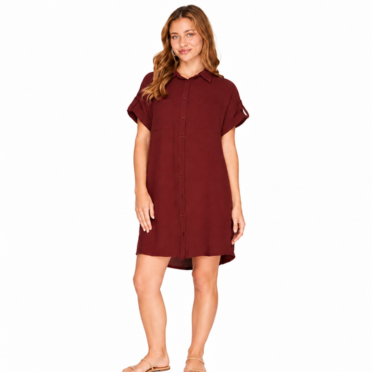 Button-Up Shirt Dress