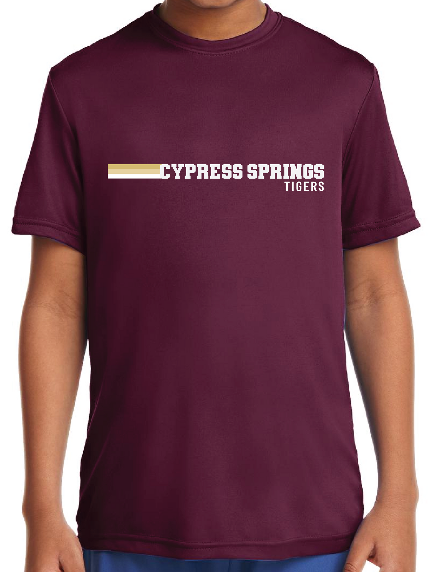 Cypress Springs Drifit Stripe Tshirt
