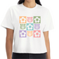 CSE Flower Fun Womens Boxy Crop Tshirt