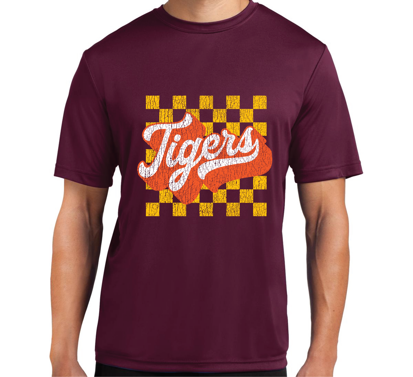 CSE Tigers Retro Checker Dri-Fit Tshirt (Youth & Adult)