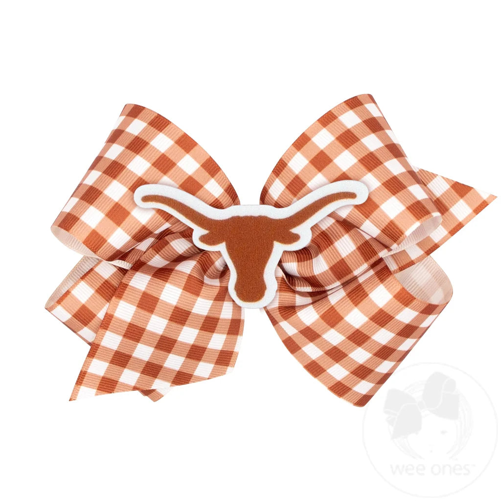 Gingham Longhorns Bow