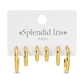 Graduated Textured Hoop Earring Set