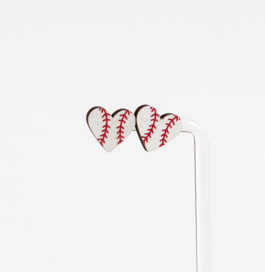 Sport Heart Stud Earrings