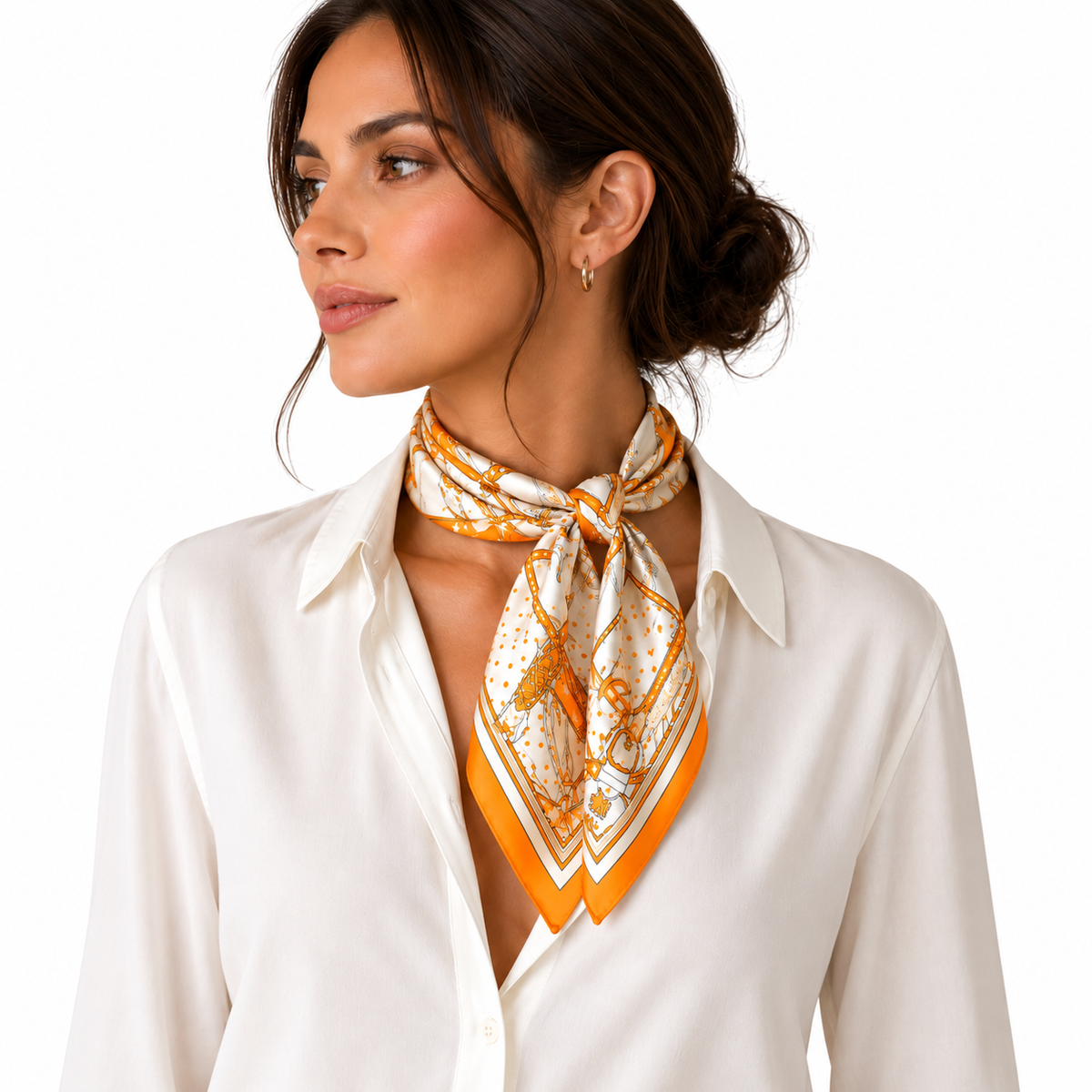 Orange Silk Scarf