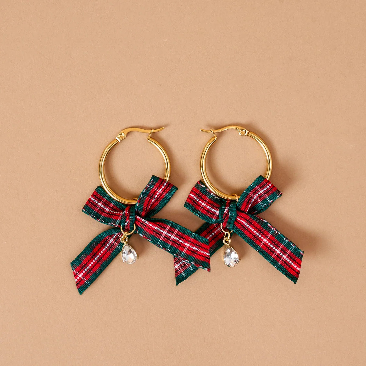 Dressed in Plaid Hoops