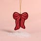 Red Bow Beaded Ornament