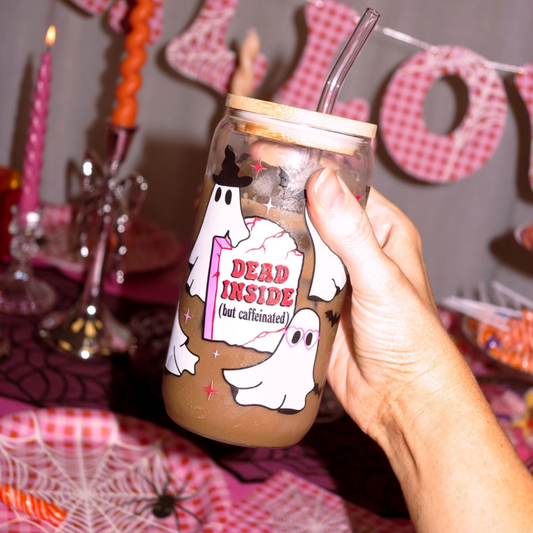Halloween Ghost Glass Tumbler