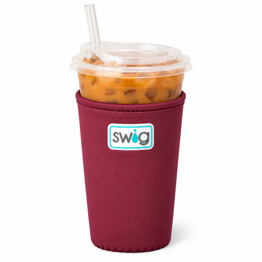 Insulated Iced Drink Cup Coolie - Maroon
