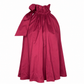 Maroon Ruffle Tie Neck Sleeveless Top