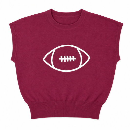 Football Drop Shoulder Sweater Top