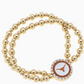 Texas Longhorns Pave Disc 2-Row Ball Bead Bracelet