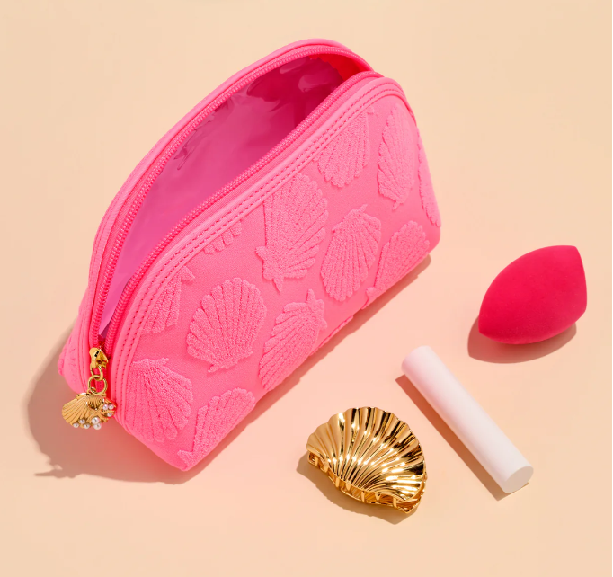 Sirena Shell Zip Pouch (3 colors)