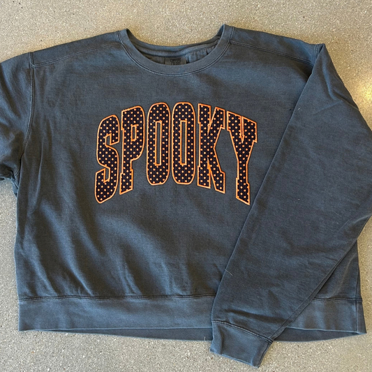 Spooky Polka Dot Cropped Sweatshirt