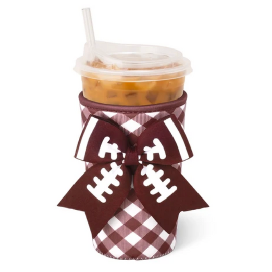 Swig Gameday Gingham Maroon Cup Koozie