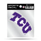 Ncaa Tcu Horned Frogs Alternate 4"x4" Small Style Decal