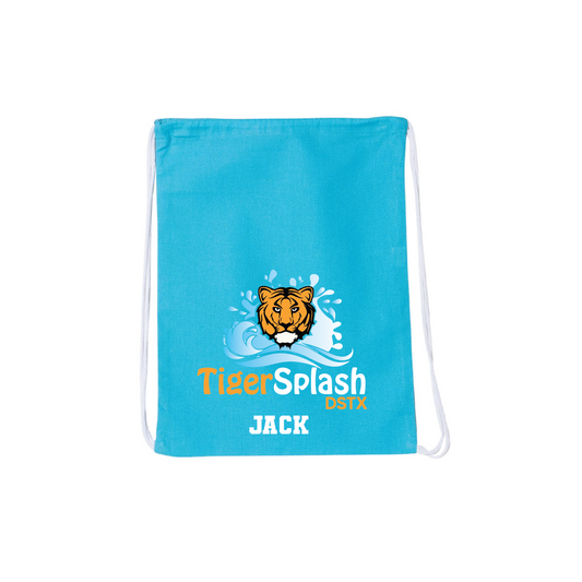 Tiger Splash Cotton Drawstring Tote