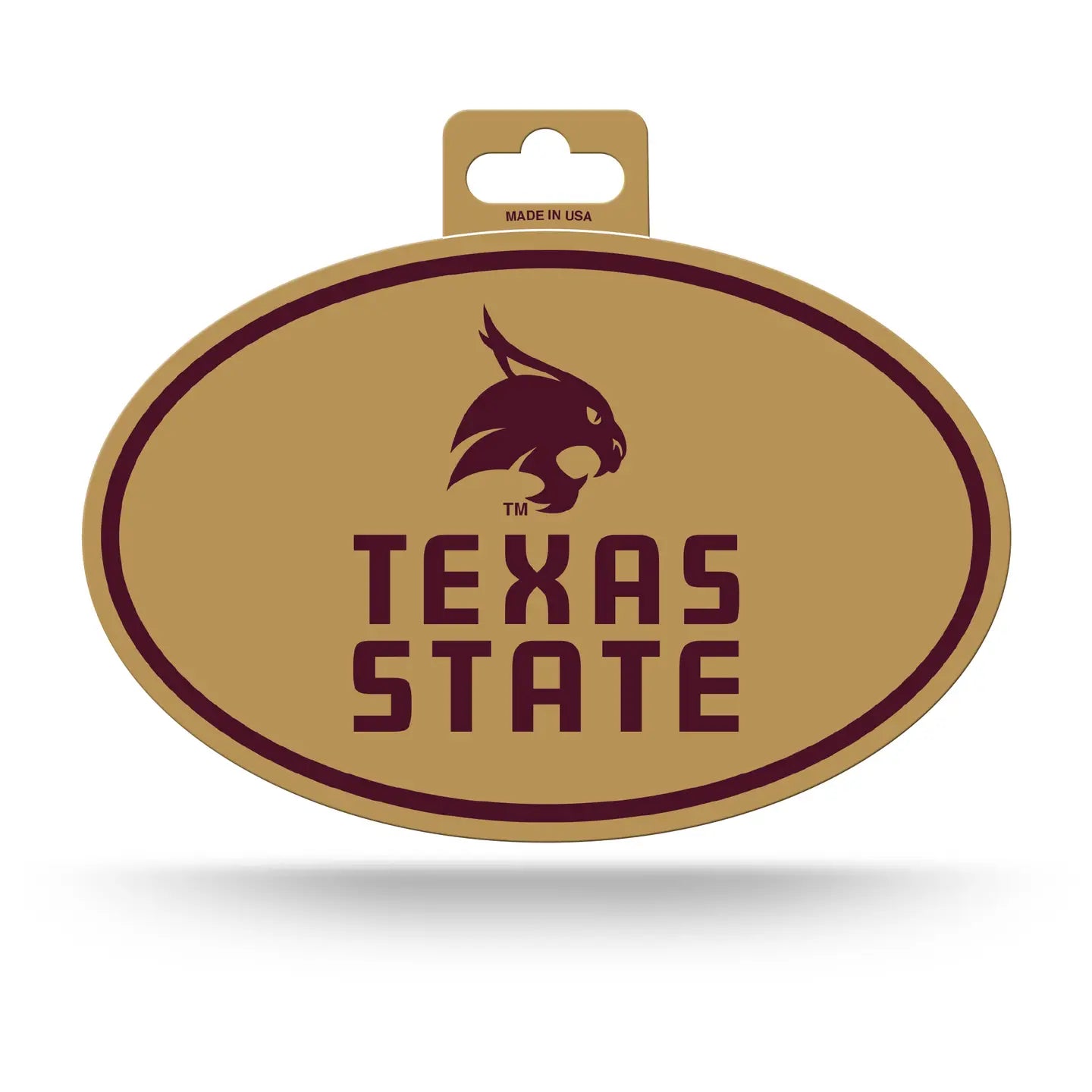 Texas State Full Color Oval Sticker
