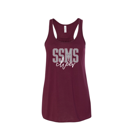 SSMS Cheer - Maroon Flowy Racerback