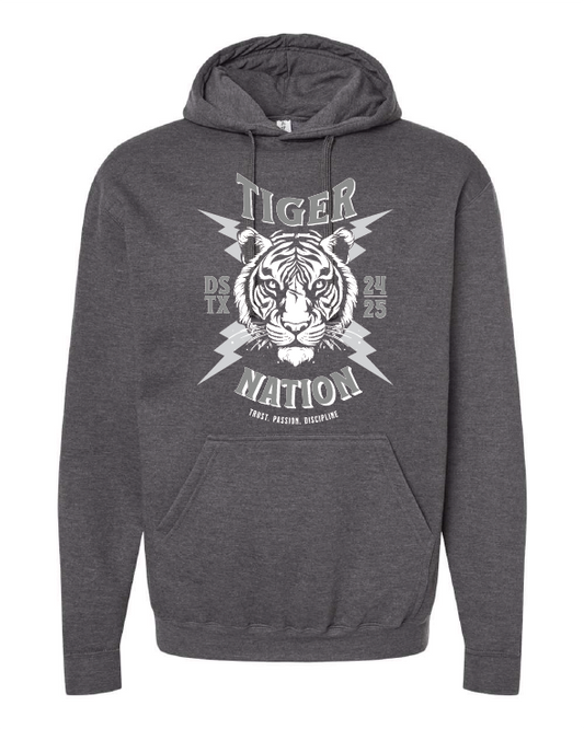 Tiger Nation Charcoal Hoodie