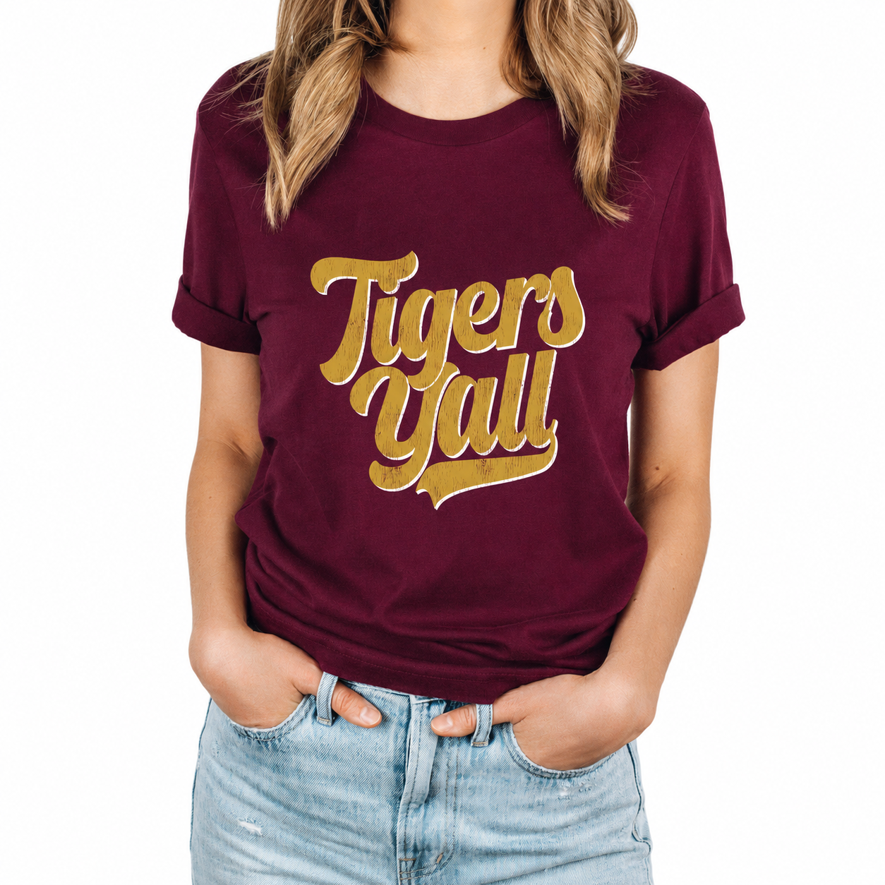 Tigers Y'all T-Shirt - Maroon