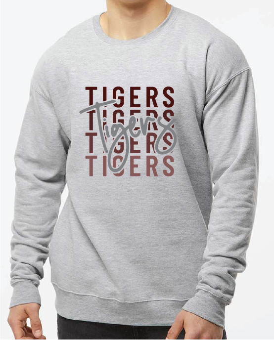 Tigers Maroon/Grey Fade Sweatshirt