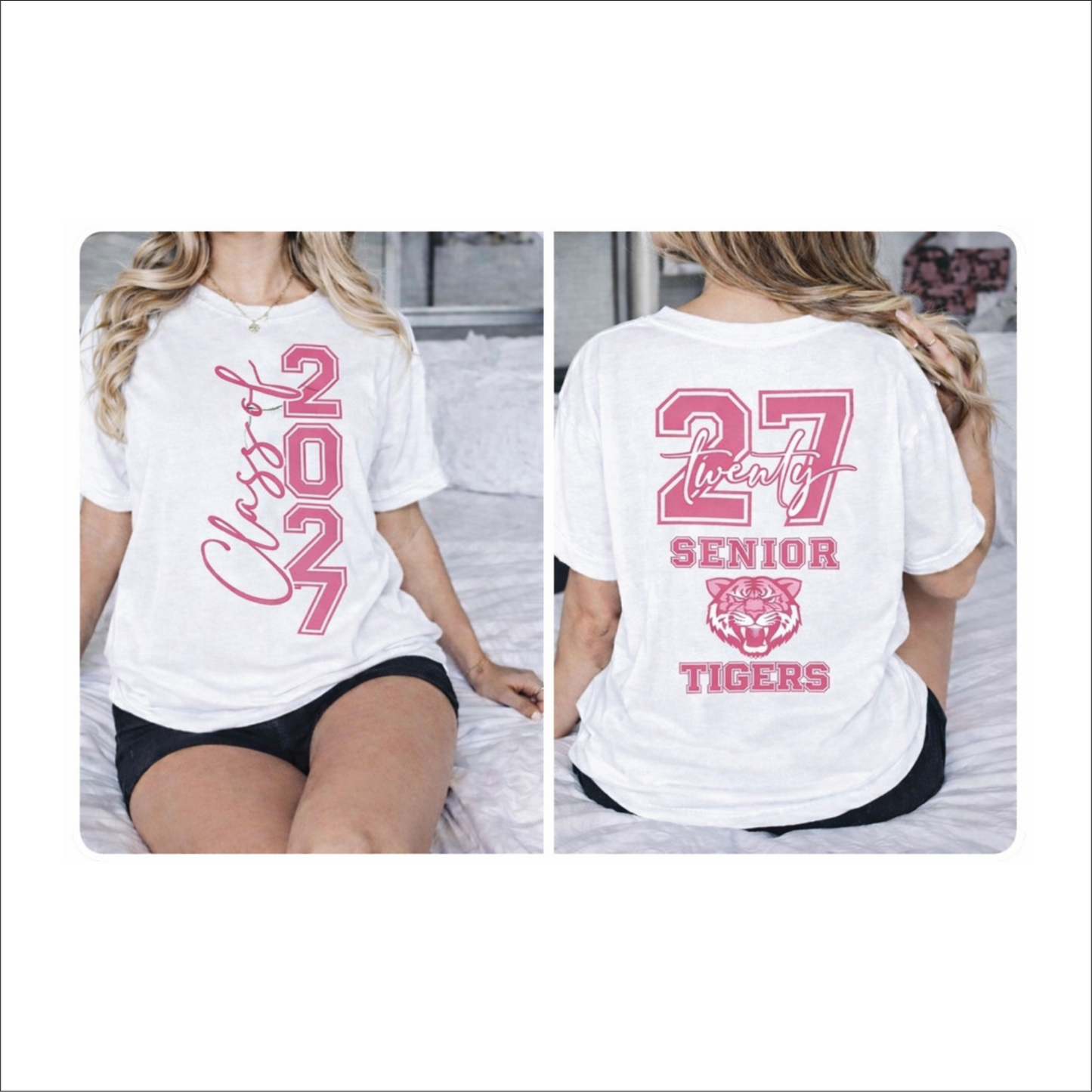 DSHS PTSA - White/Pink Class of 2027 Tshirt