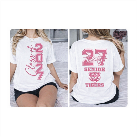 DSHS PTSA - White/Pink Class of 2027 Tshirt