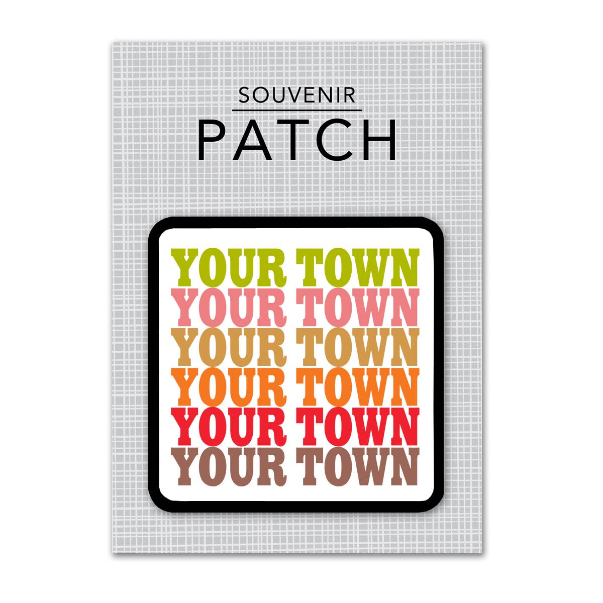 Personalized City Iron-on Patch - Supergraphics Repeat