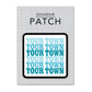 Personalized City Iron-on Patch - Supergraphics Repeat