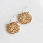 Gold Bengal Tiger Drop Earrings
