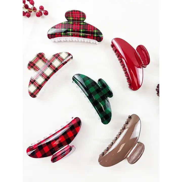 Christmas Pattern Hair Claw Clip