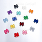Light blue dainty bow embroidery patch iron on 